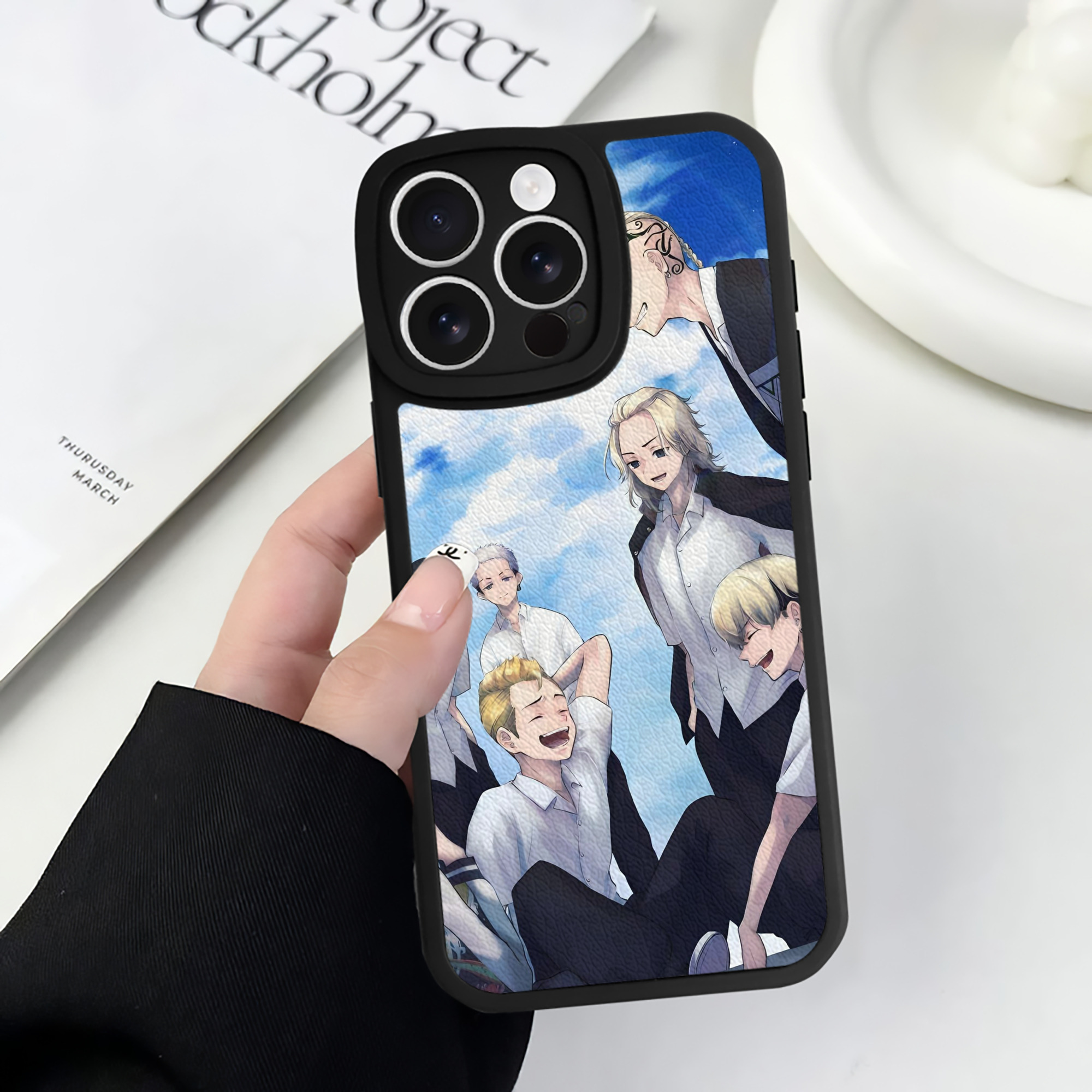 （画像用） 東京リベンジャーズ Tokyo Revengers 【iPhone 16シリーズ対応】シリコンスマホケース（レザー調） 材質：シリコン